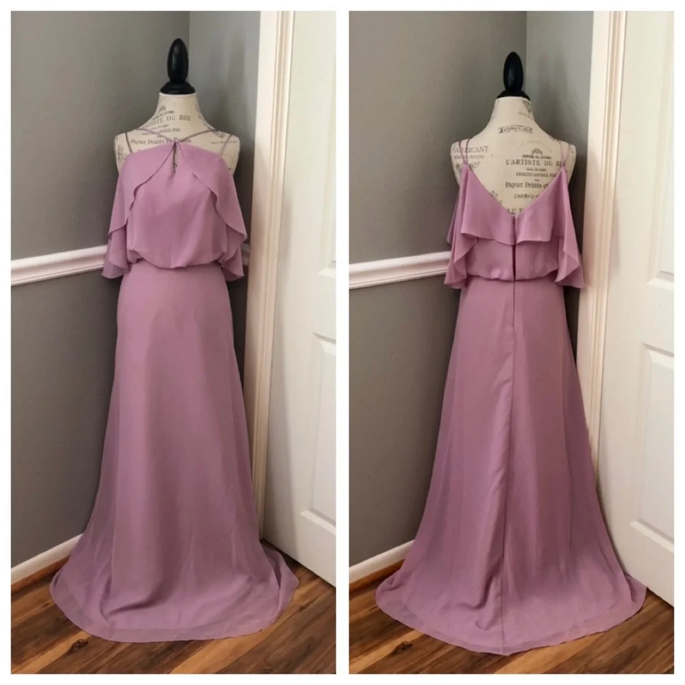 🔴CLEARANCE NEW SORELLA VITA SZ 10 DUSTY ROSE CHIFFON FORMAL EVENING GOWN